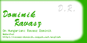 dominik ravasz business card
